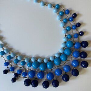 J. Crew Vintage Blue Waterfall Necklace